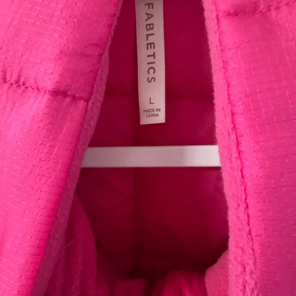 Fabletics Hot Pink Puffer Jacket - Picture 2 of 3